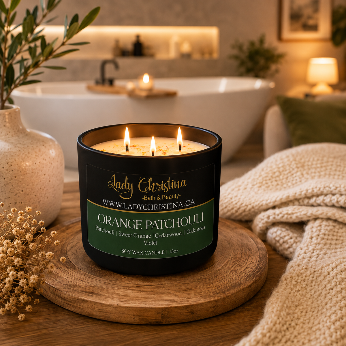 Orange and Patchouli Candle - photo 4