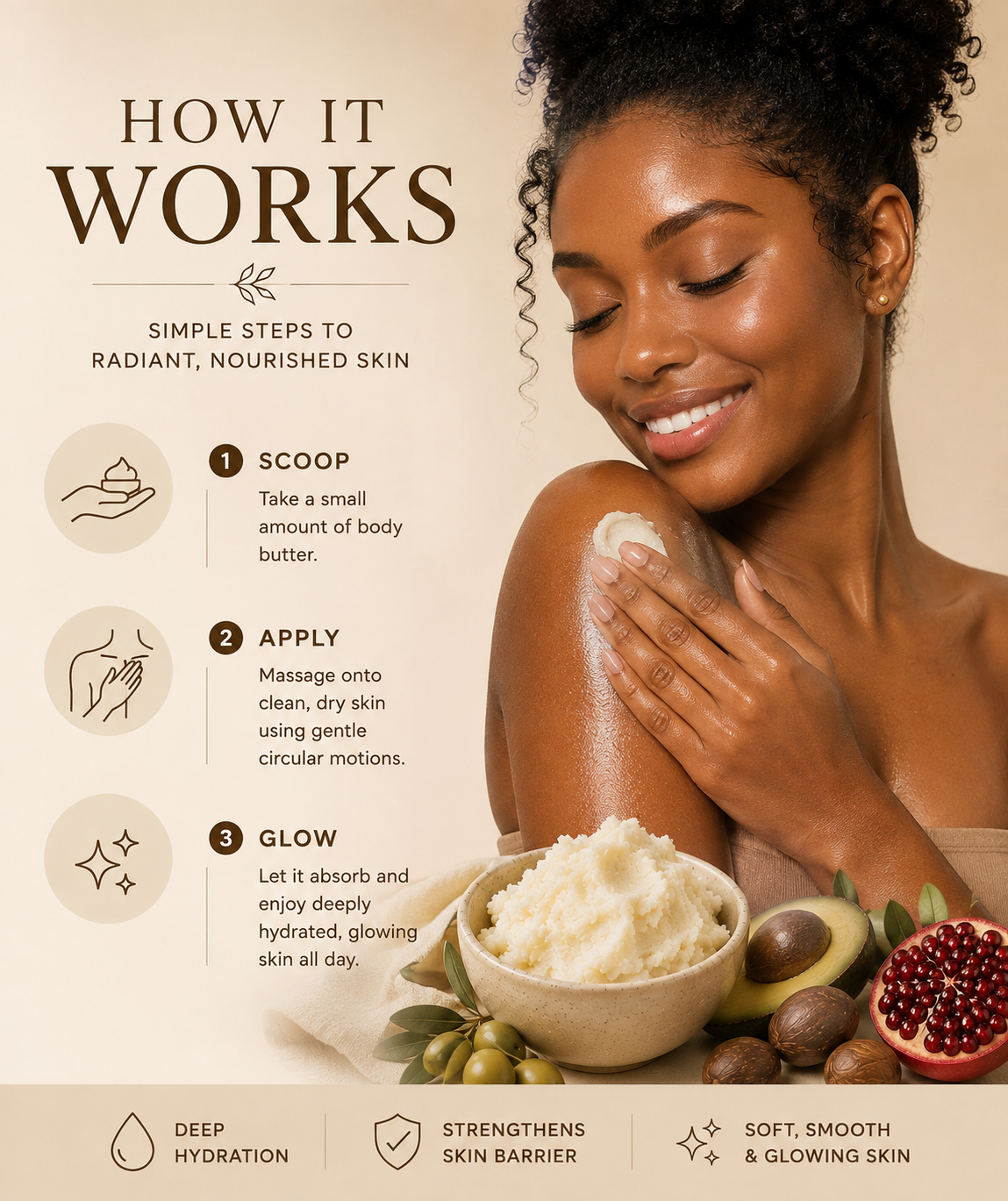 Avocado & Pomegranate Whipped Body Butter - photo 2