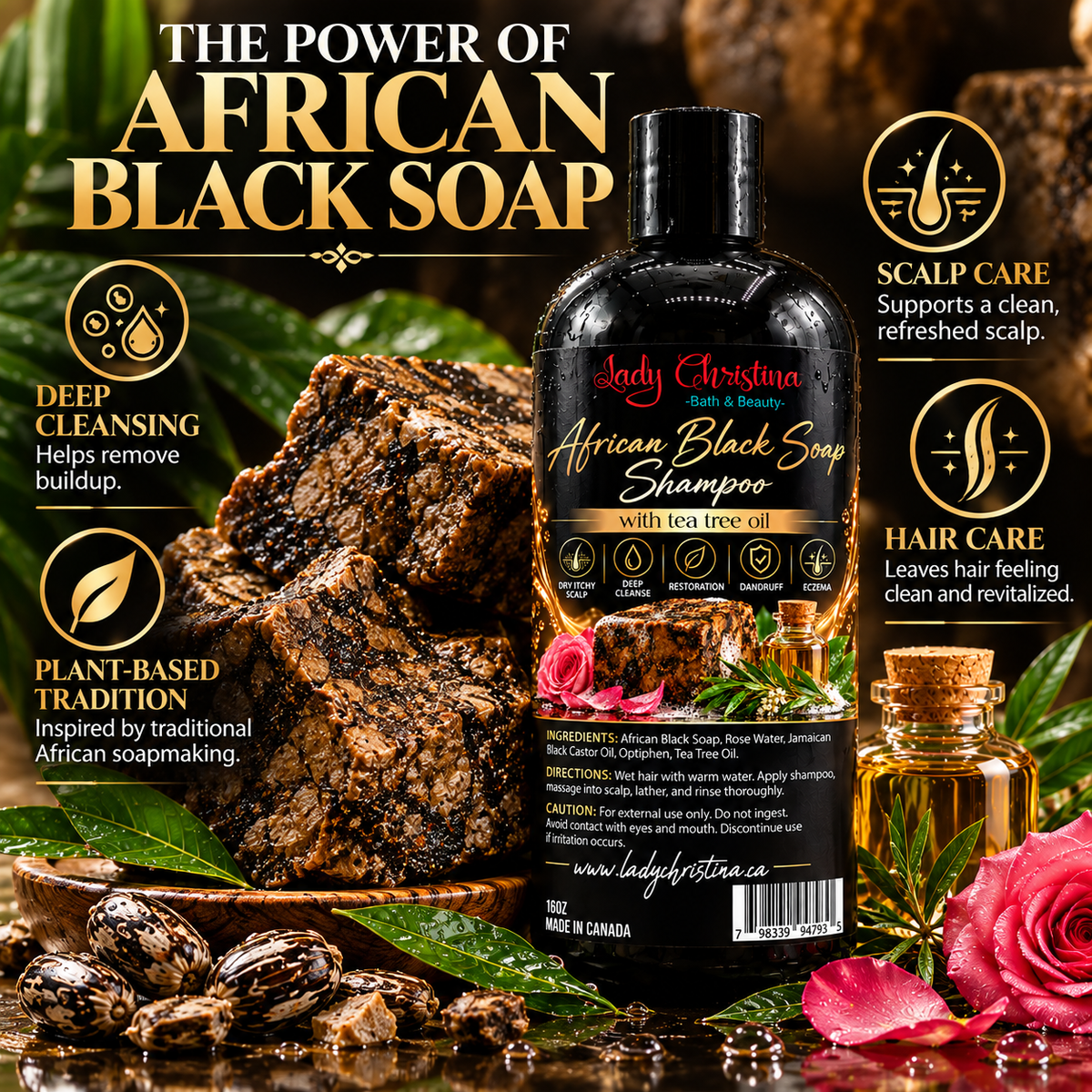 African Black Soap Shampoo
