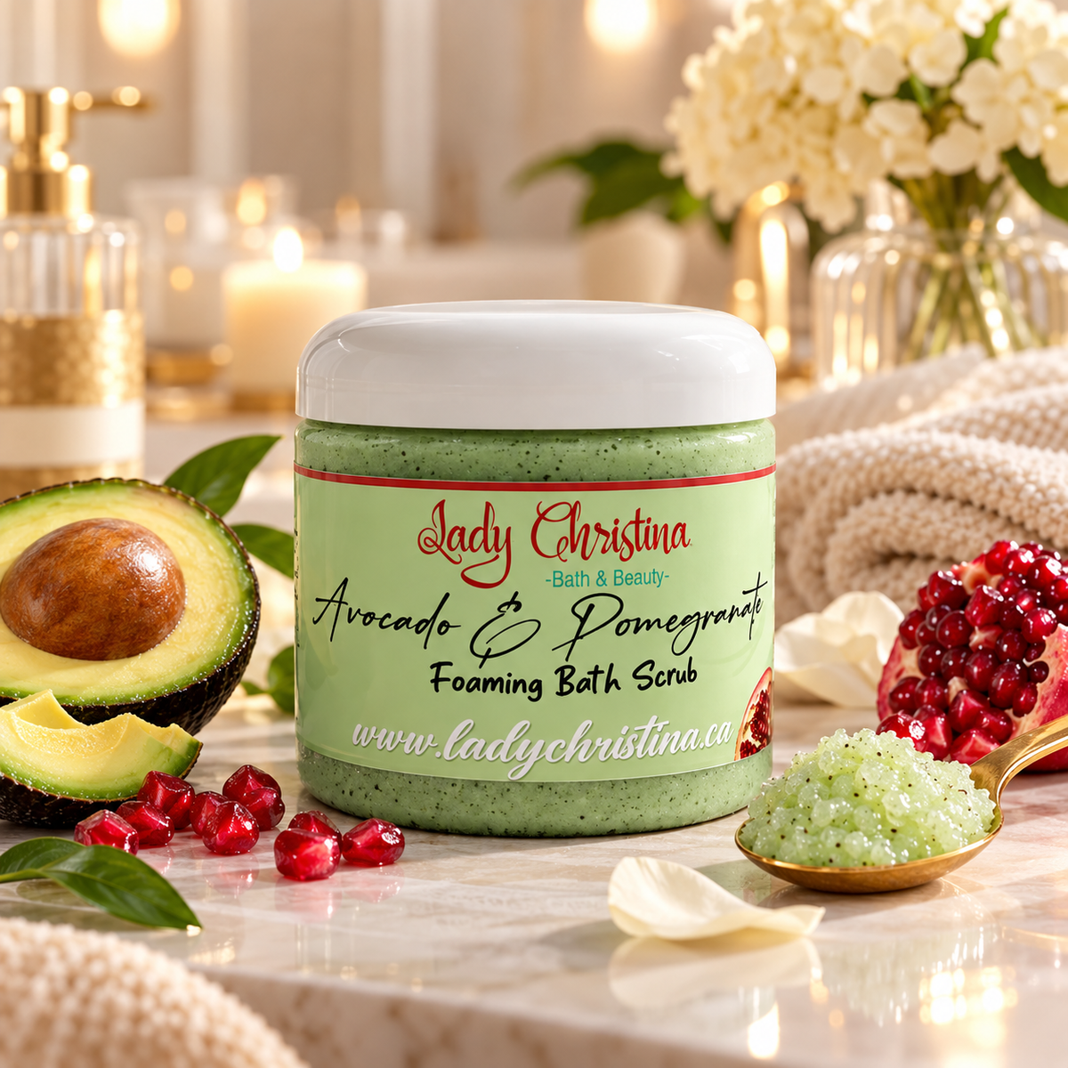 Avocado & Pomegranate Foaming Body Scrub