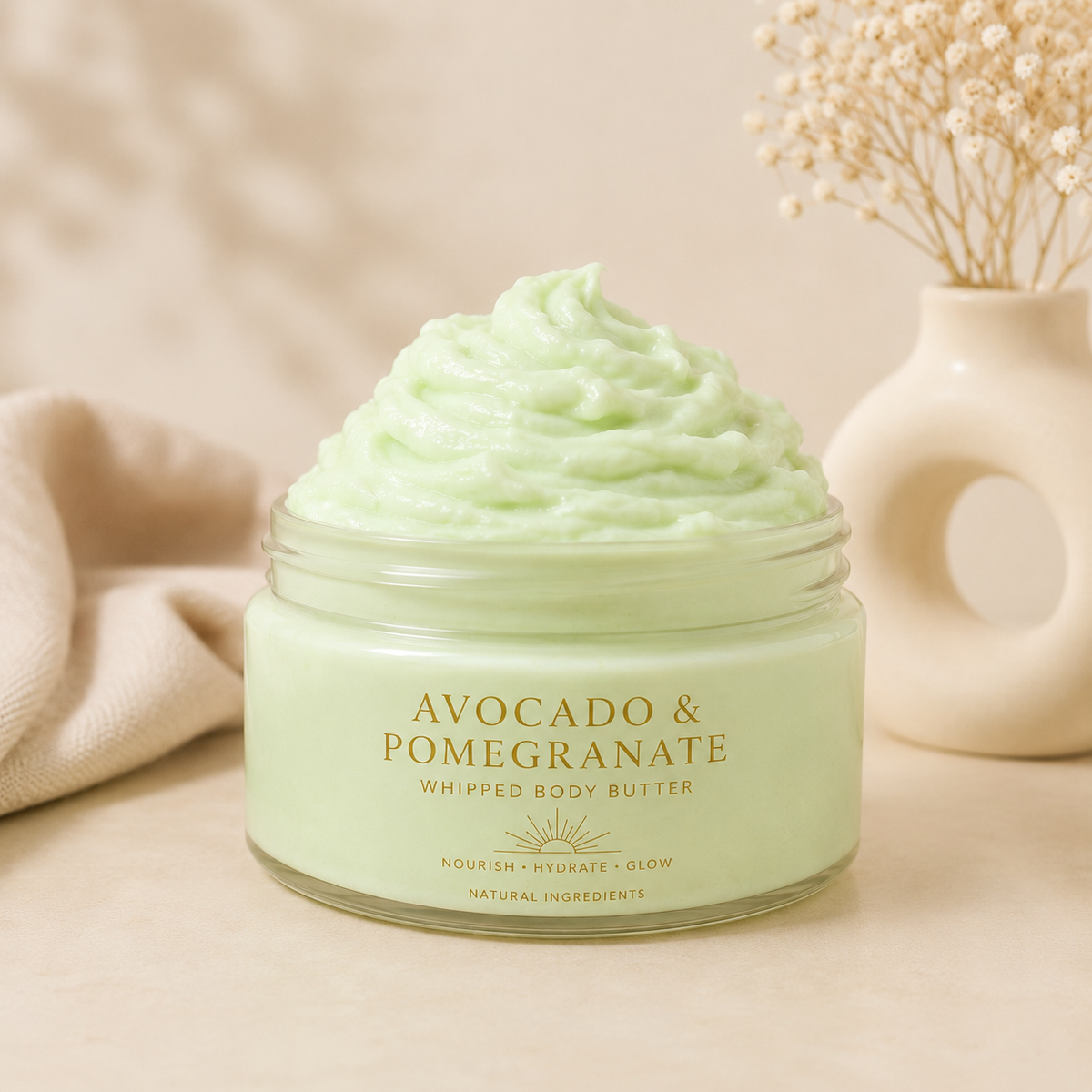 Avocado & Pomegranate Whipped Body Butter - Lady Christina Bath & Beauty