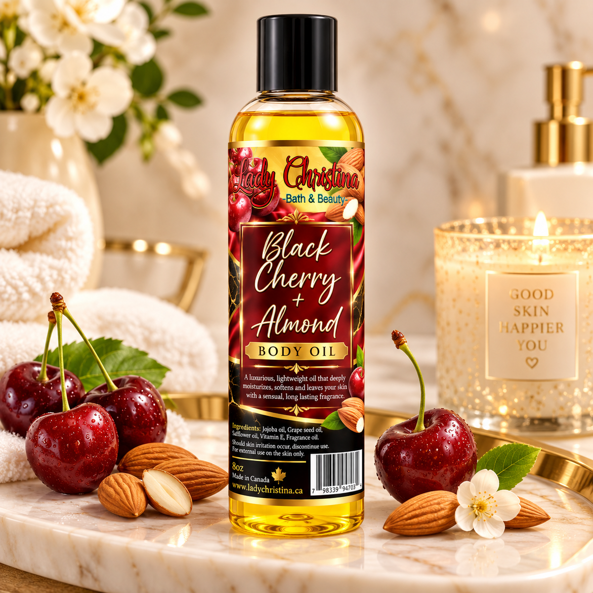 Black Cherry & Almond Body Oil