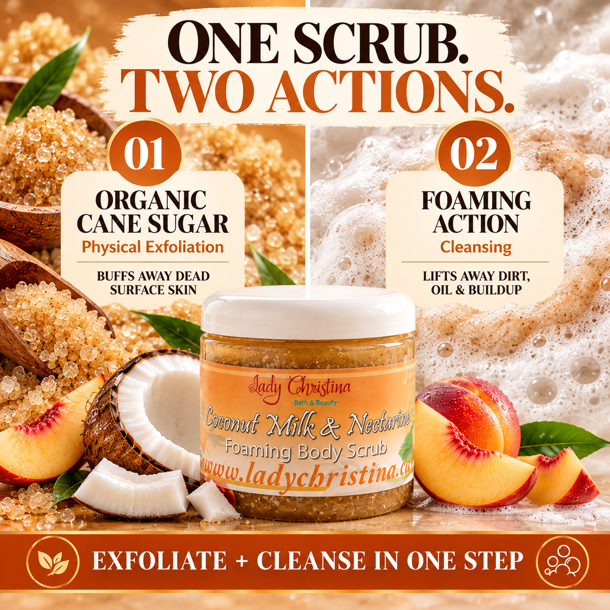Coconut Milk & Nectarine Body Scrub