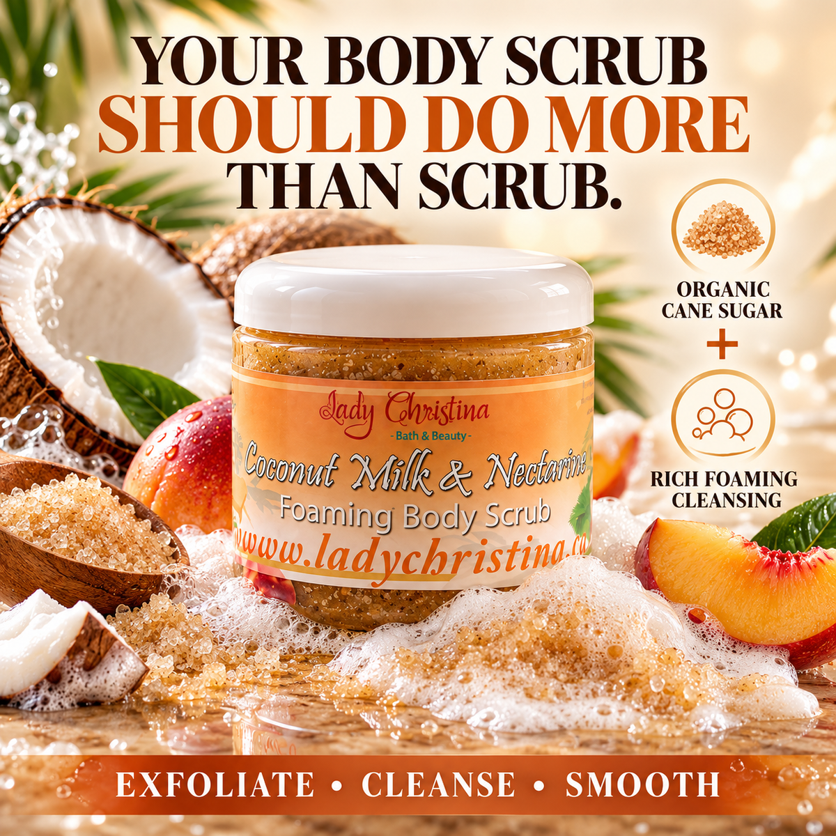 Coconut Milk & Nectarine Body Scrub