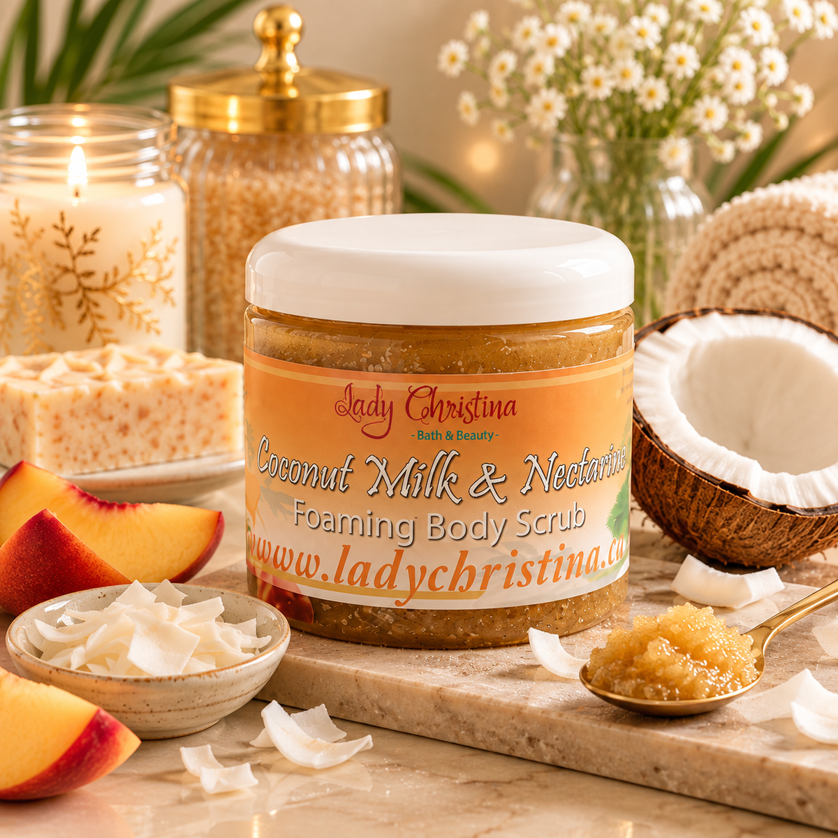 Coconut Milk & Nectarine Body Scrub
