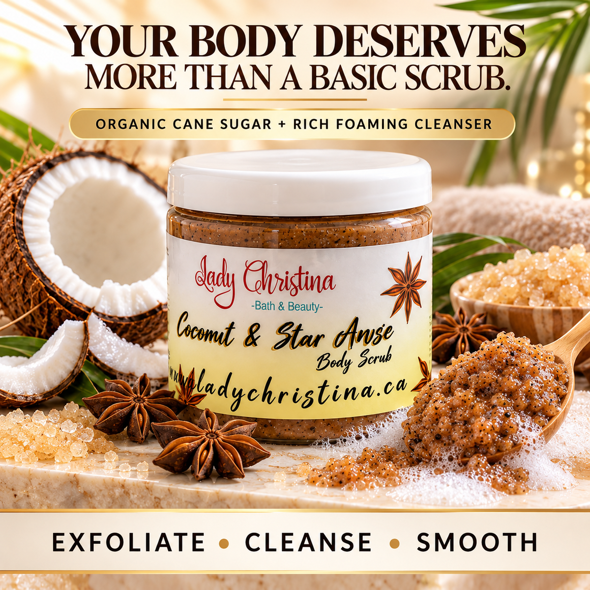 Coconut & Star Anise Foaming Body Scrub