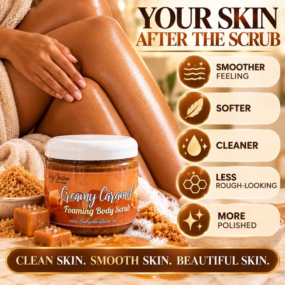 Creamy Caramel Foaming Body Scrub