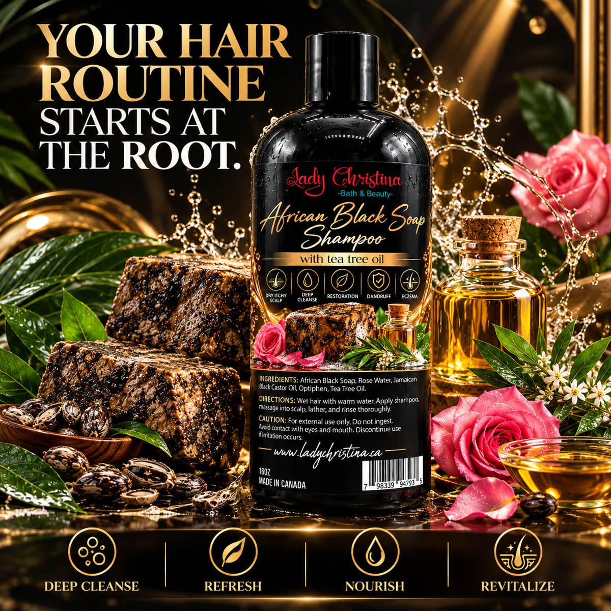 African Black Soap Shampoo