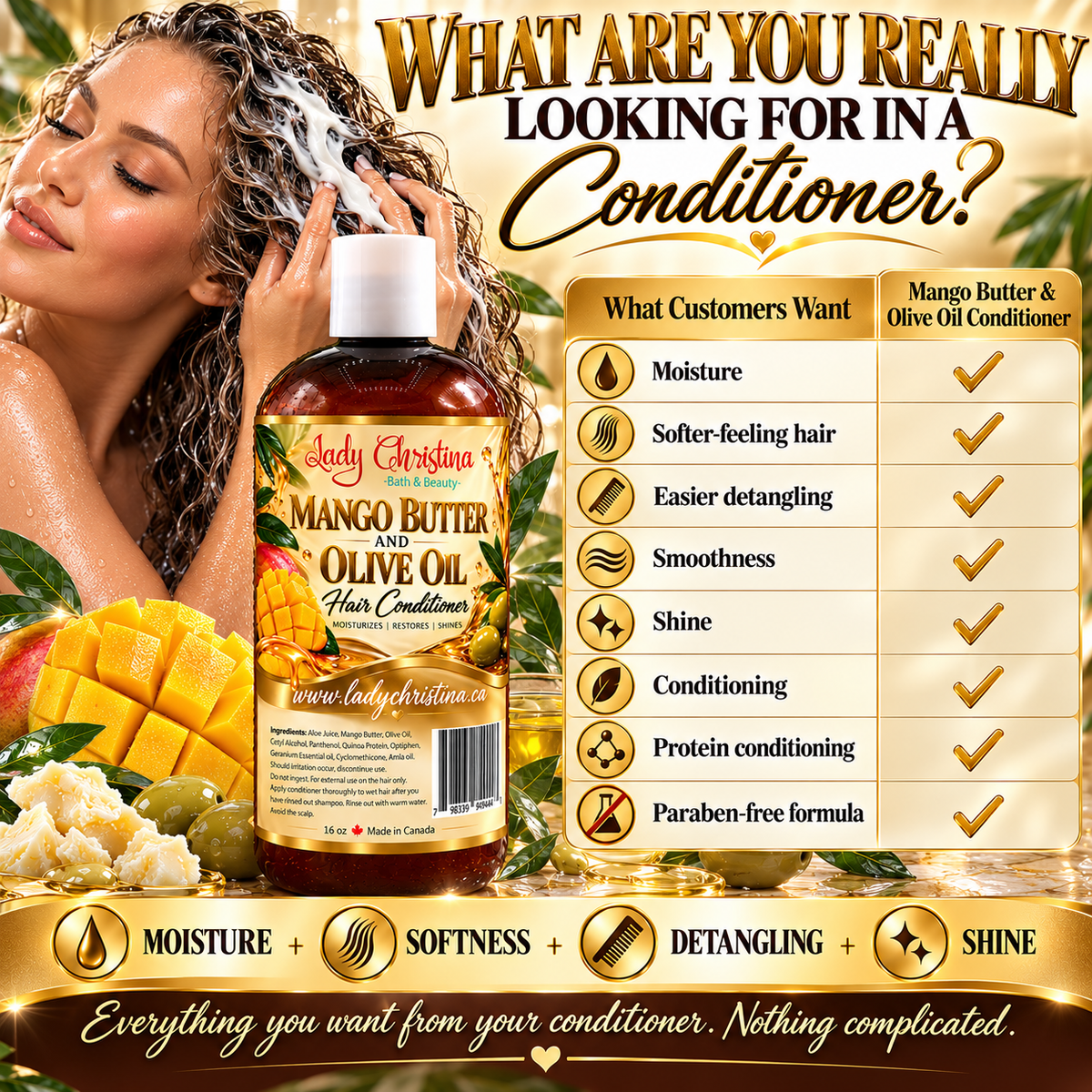 Mango Butter & Olive Oil Hair Conditioner