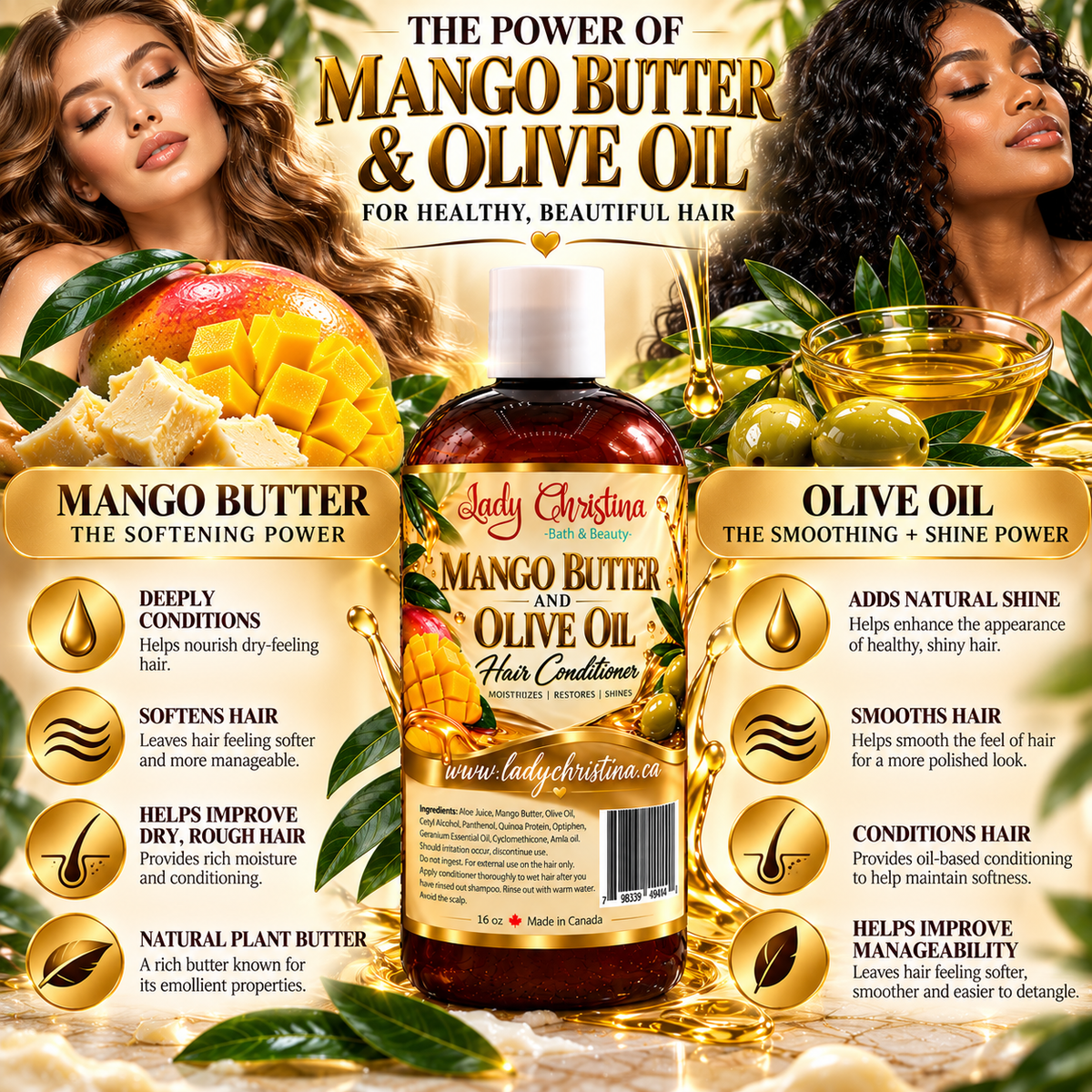 Mango Butter & Olive Oil Hair Conditioner