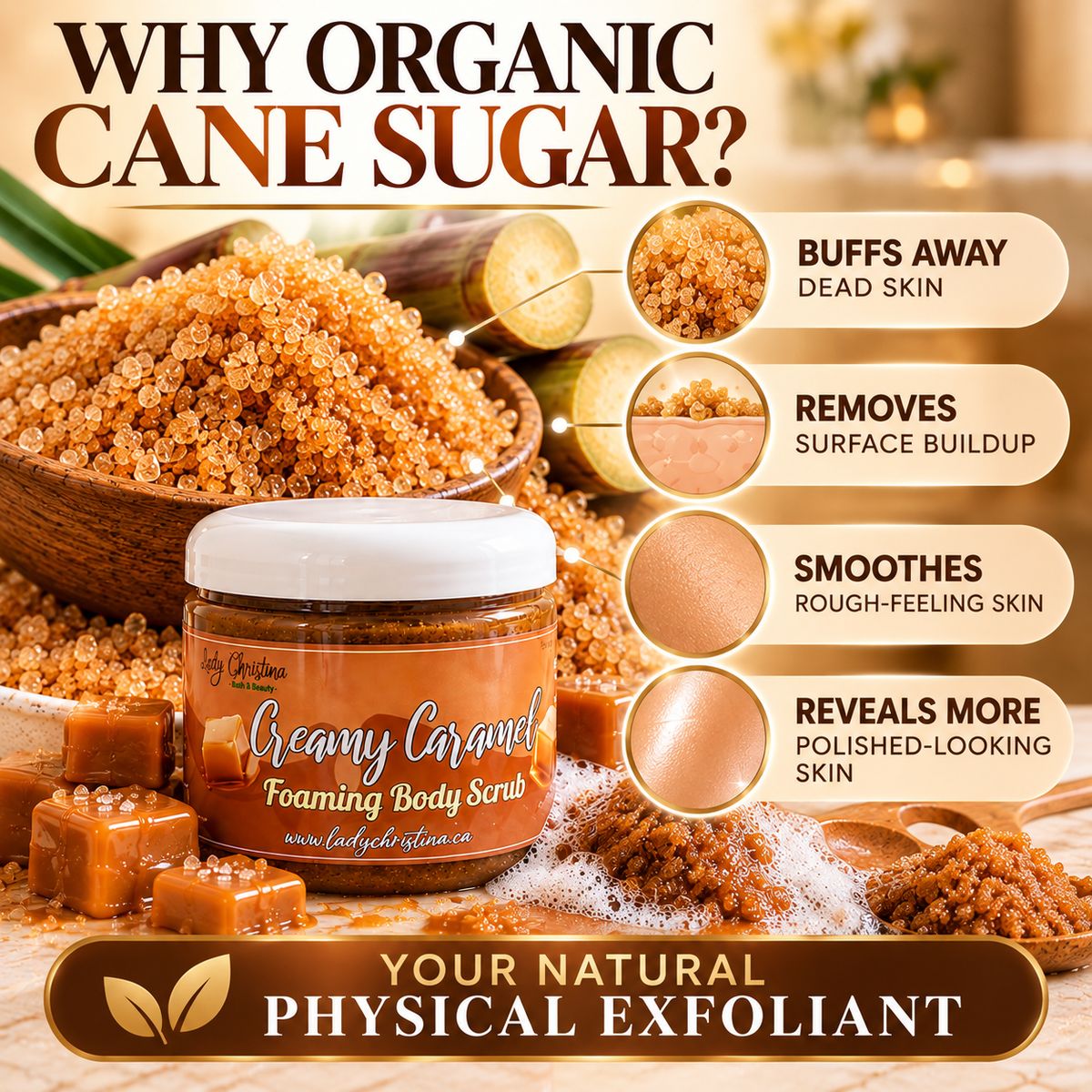 Creamy Caramel Foaming Body Scrub