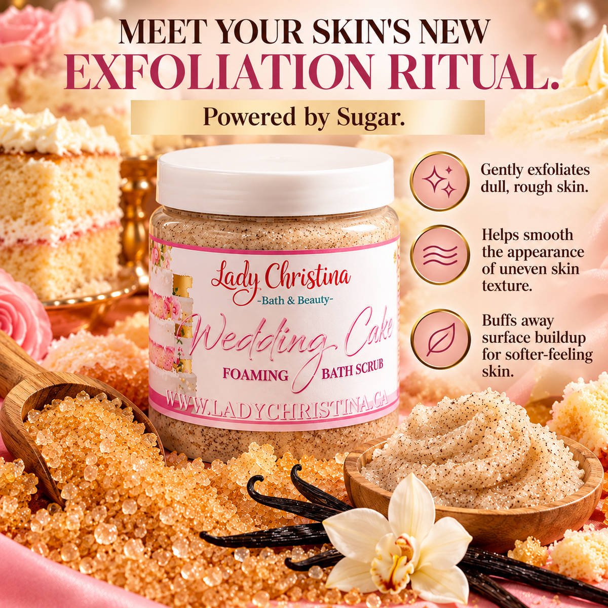Wedding Cake Foaming Body Scrub