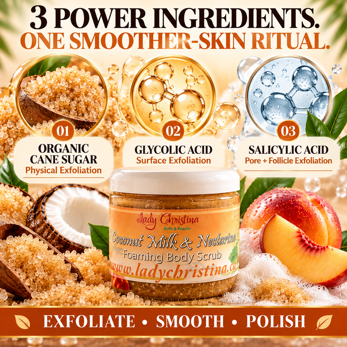 Coconut Milk & Nectarine Body Scrub