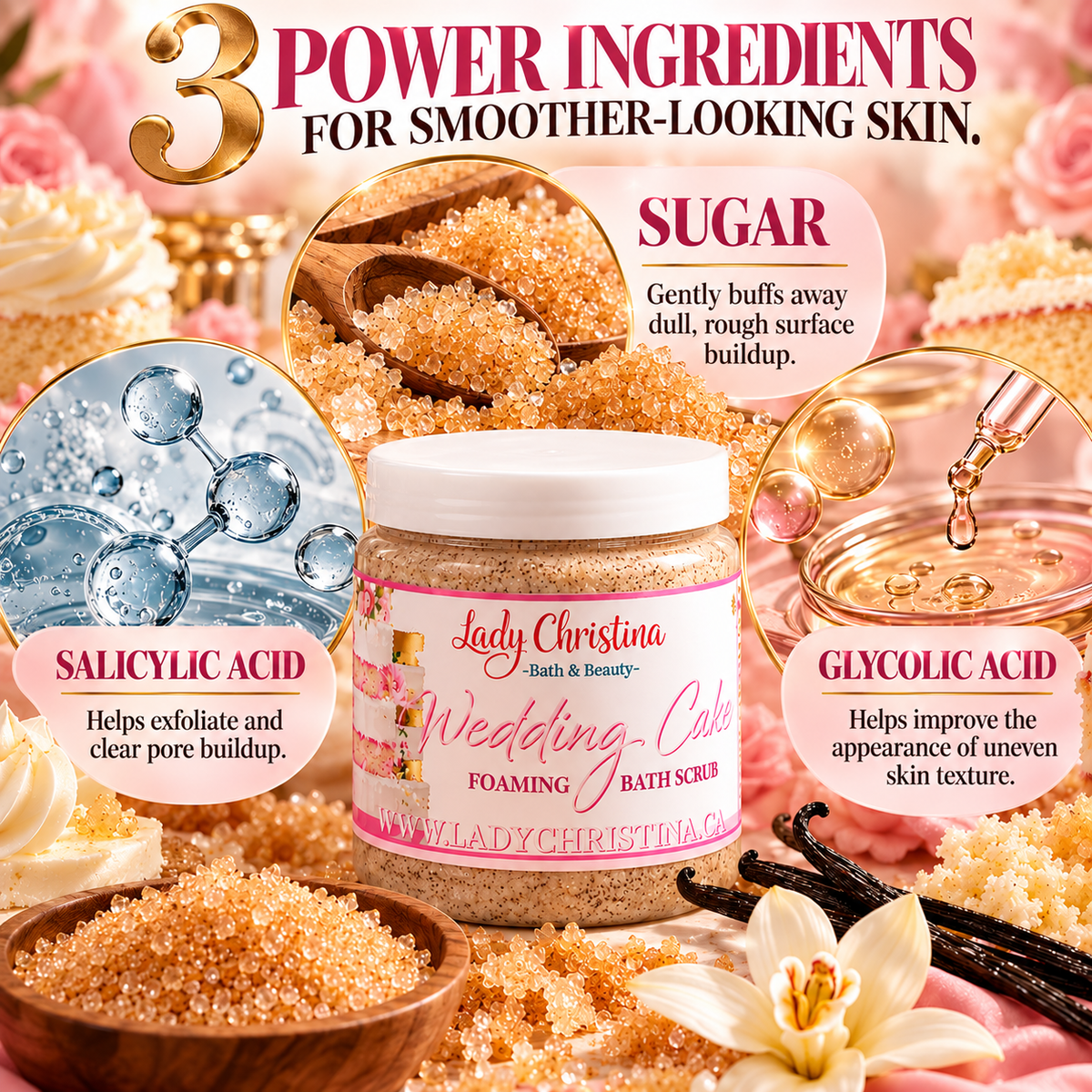 Wedding Cake Foaming Body Scrub