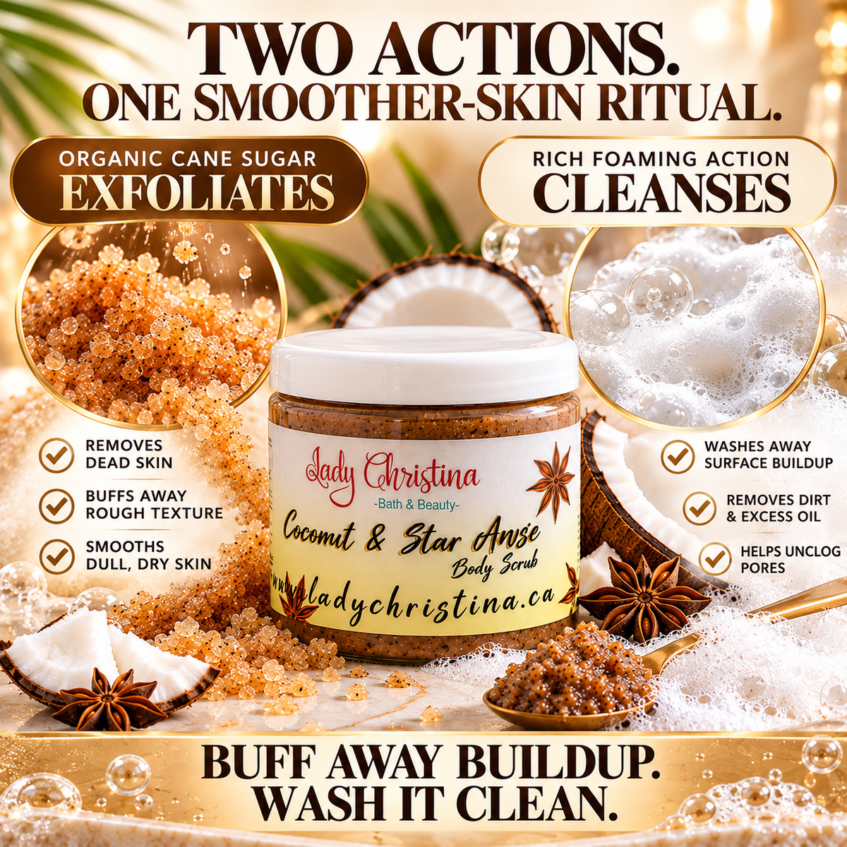 Coconut & Star Anise Foaming Body Scrub
