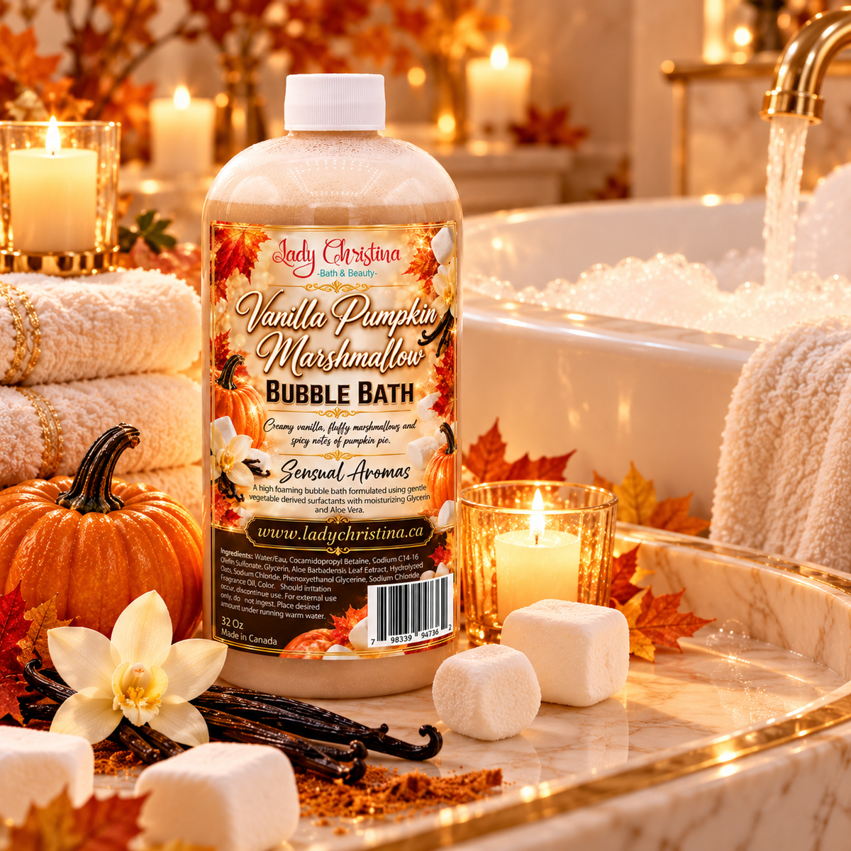Vanilla Pumpkin & Marshmallow Bubble Bath