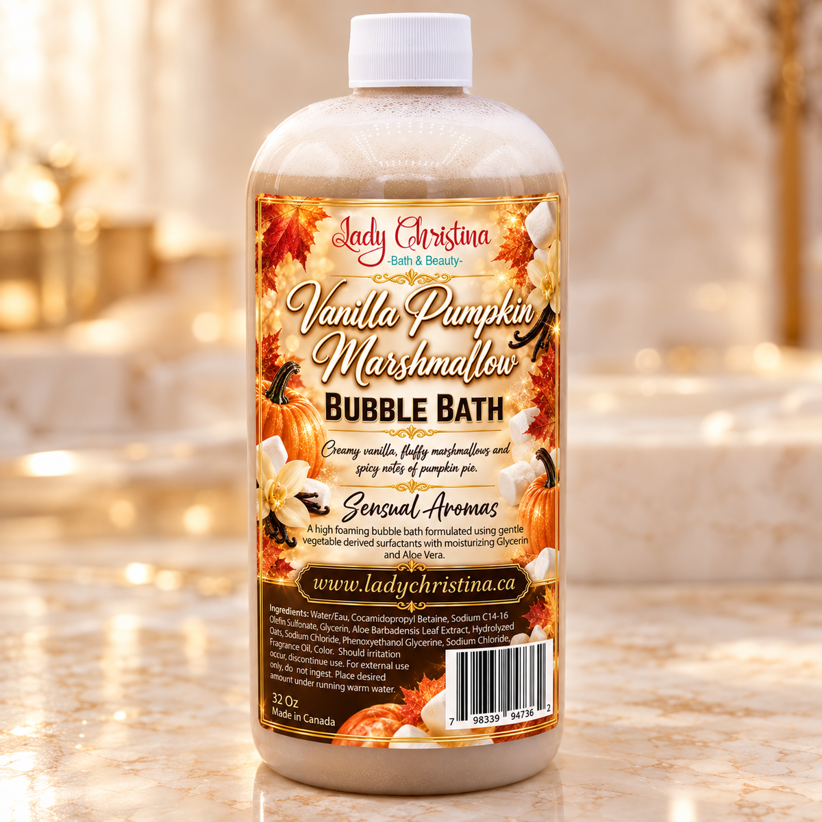 Vanilla Pumpkin & Marshmallow Bubble Bath