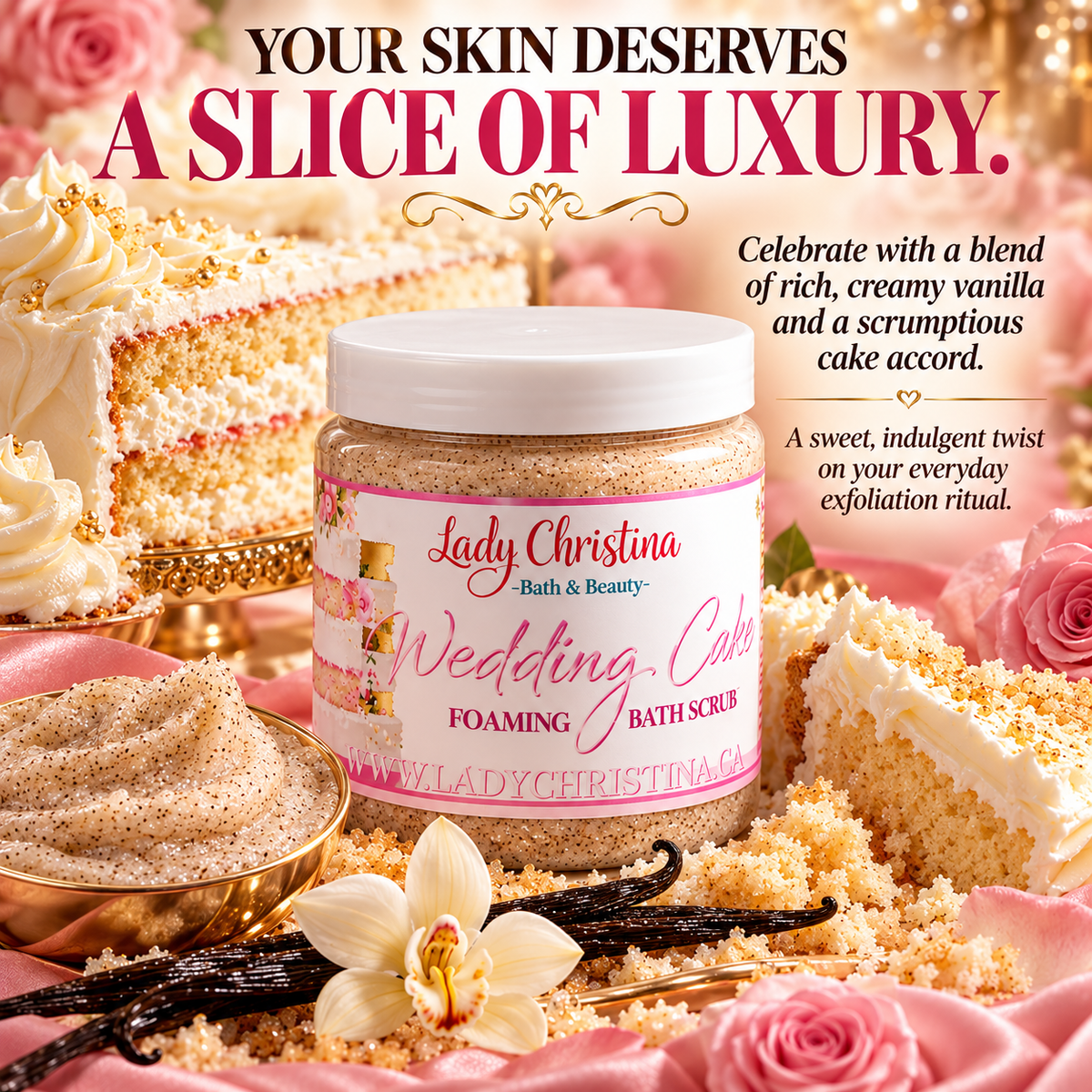 Wedding Cake Foaming Body Scrub