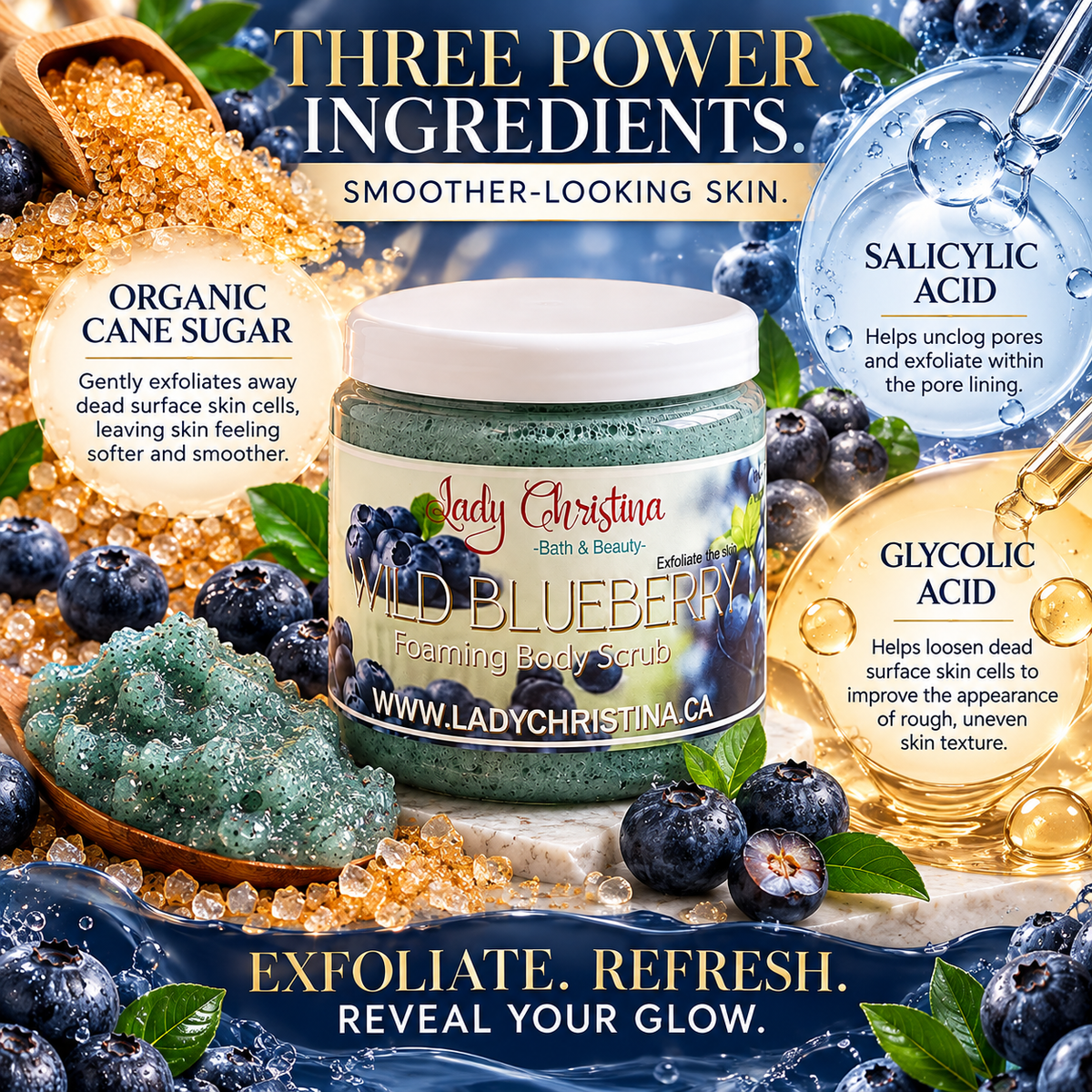 Wild Blueberry Foaming Body Scrub