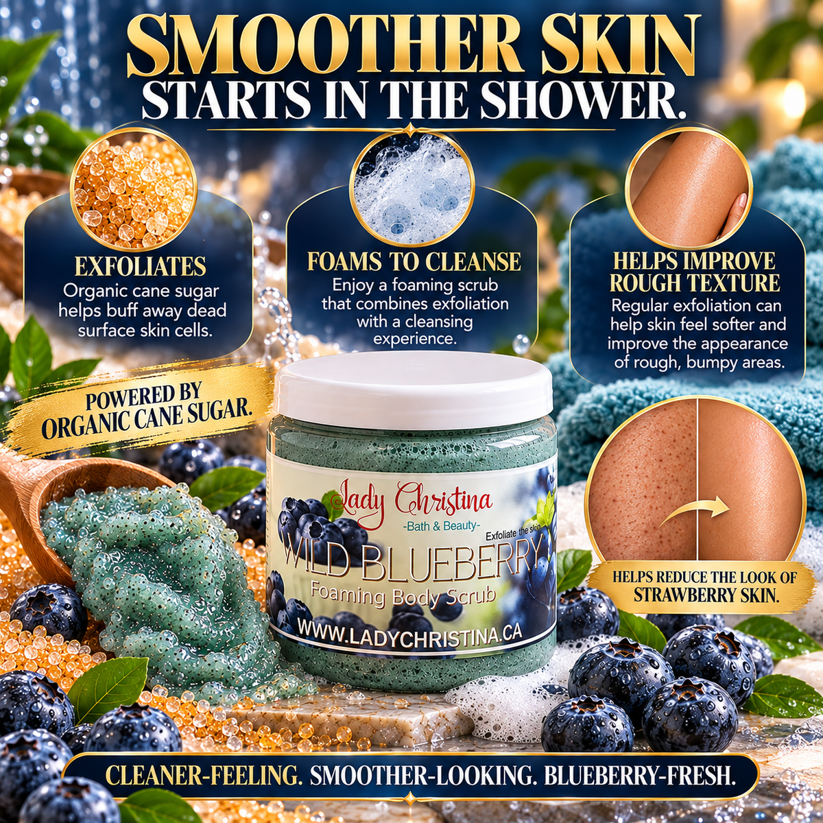 Wild Blueberry Foaming Body Scrub