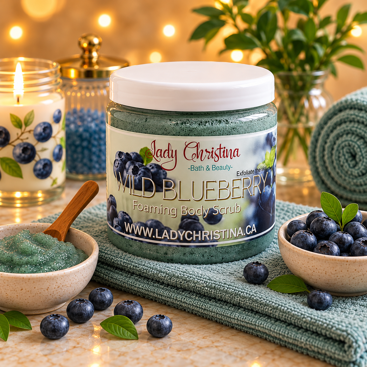Wild Blueberry Foaming Body Scrub