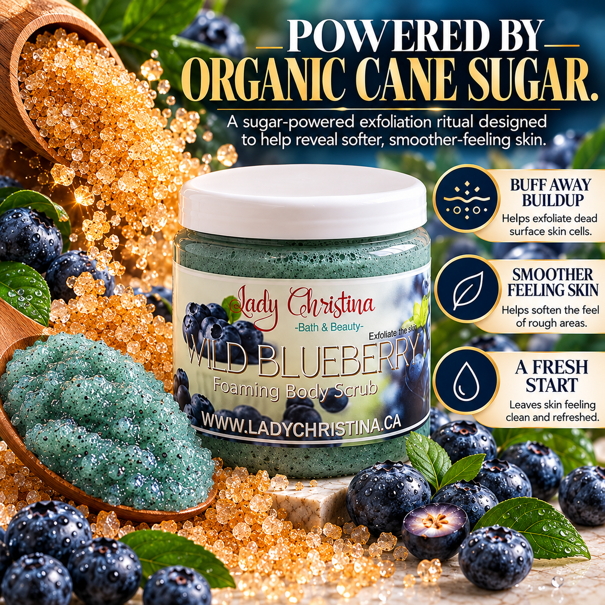 Wild Blueberry Foaming Body Scrub