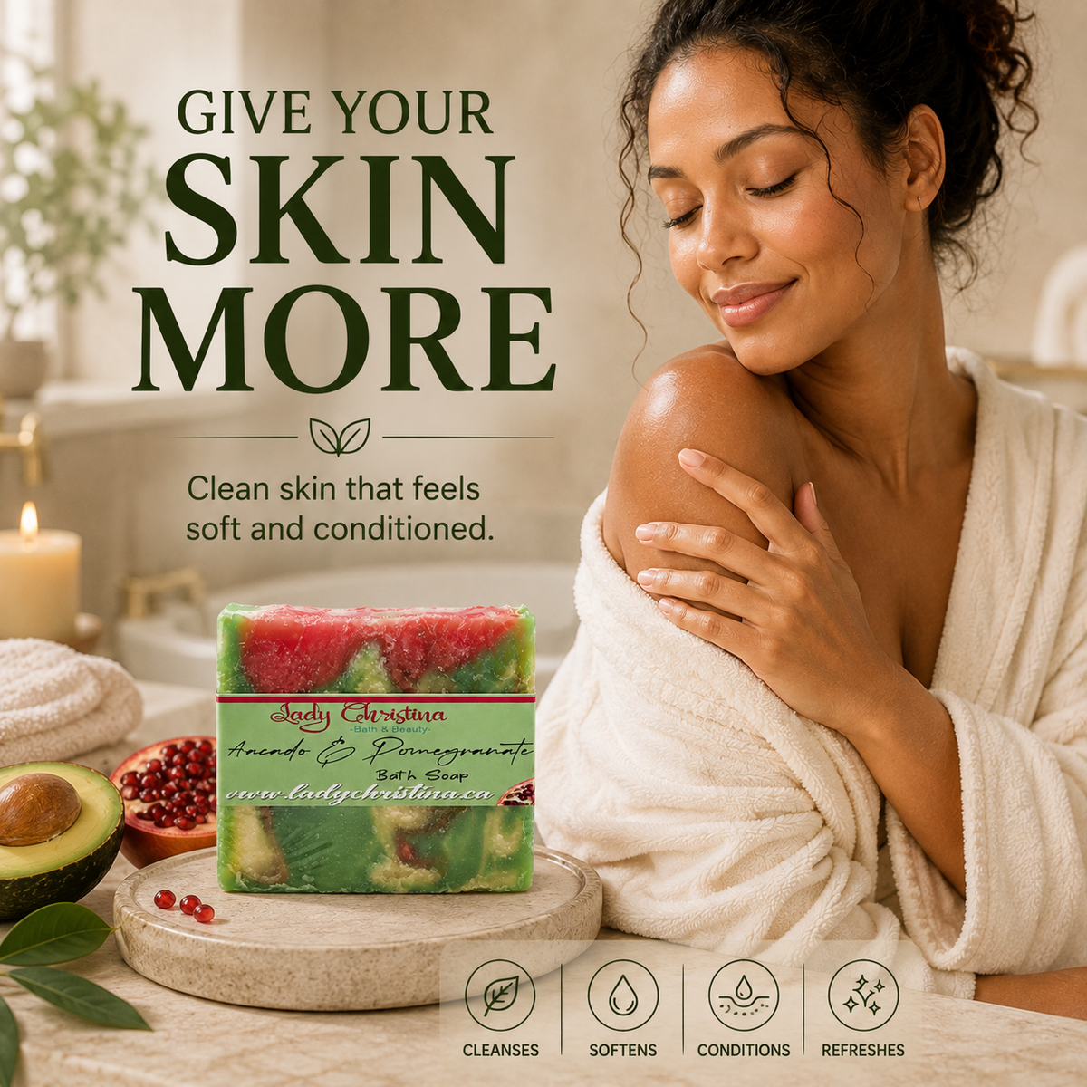 Avocado and Pomegranate Soap Bar - photo 6