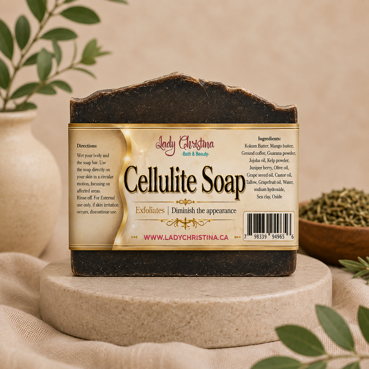 Cellulite Soap Bar - Lady Christina Bath & Beauty