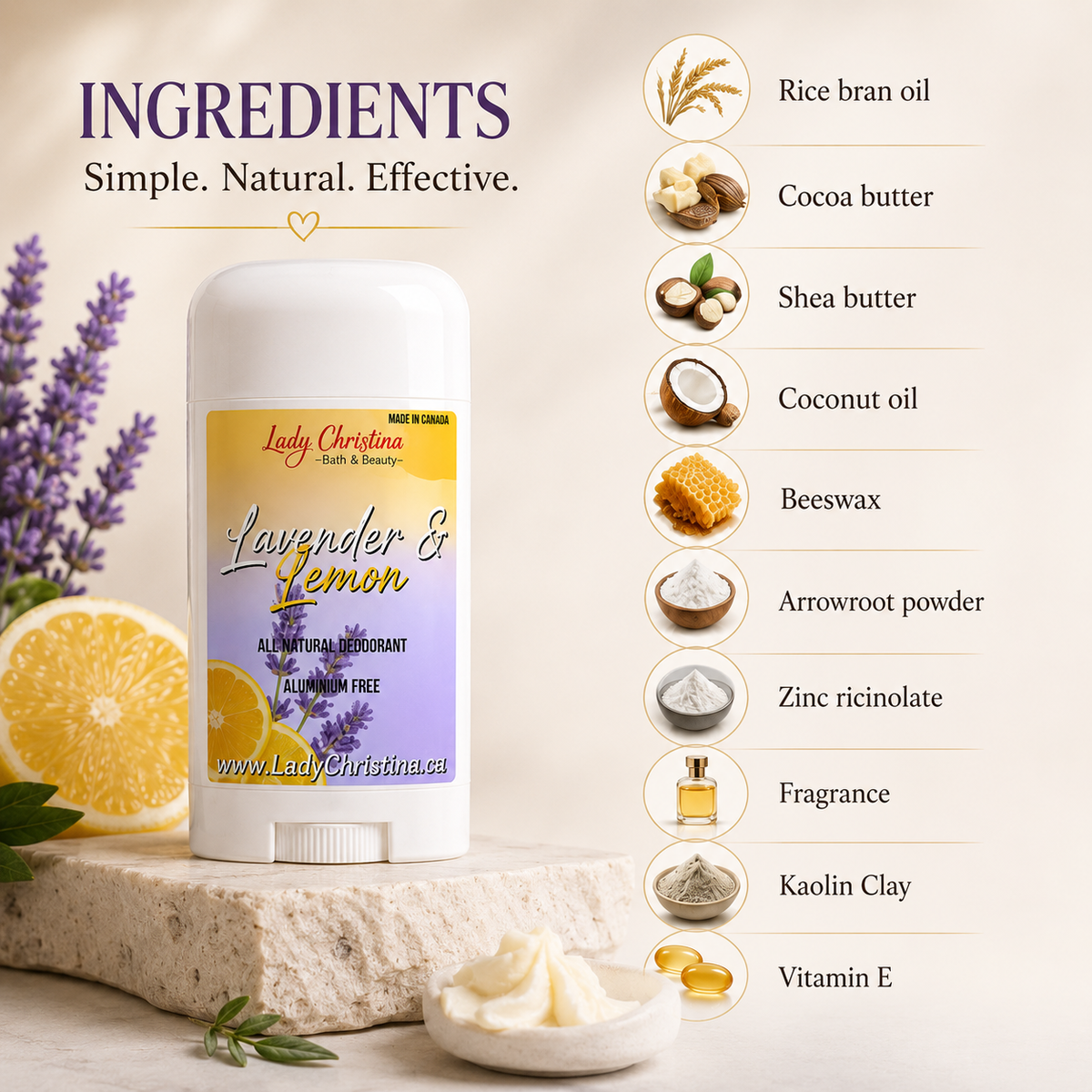 Lavender & Lemon Deodorant - photo 6