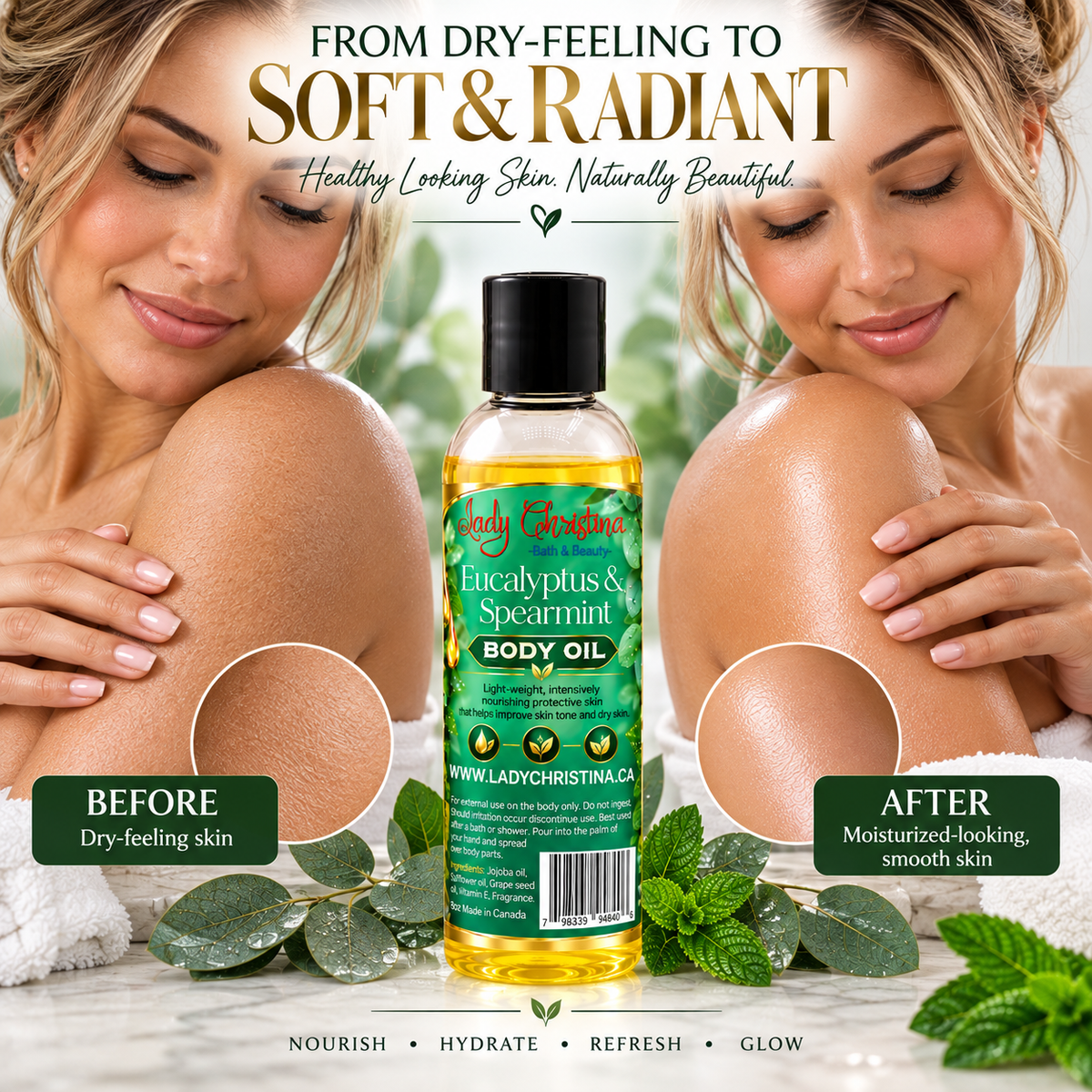 Eucalyptus & Spearmint Body Oil