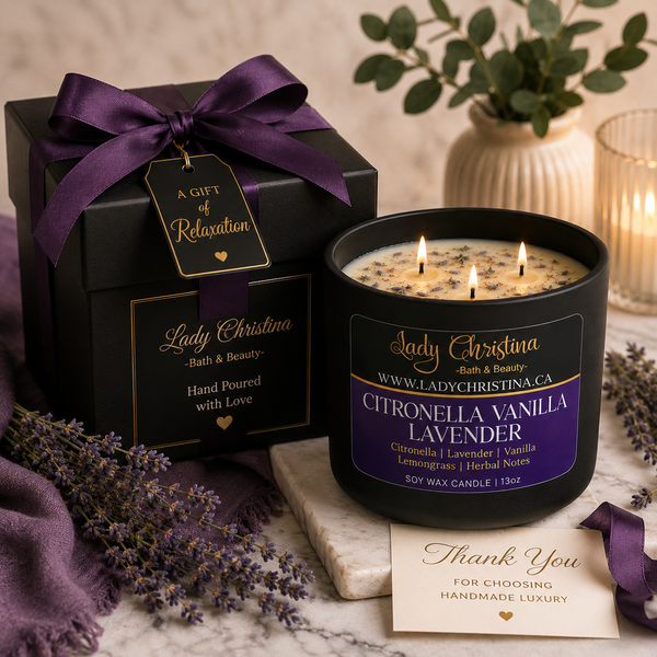 Citronella, Vanilla & Lavender Candle