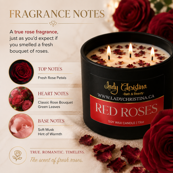 Red Rose Candle