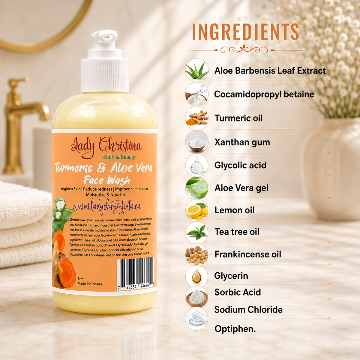 Turmeric and Aloe Vera Face wash - photo 3