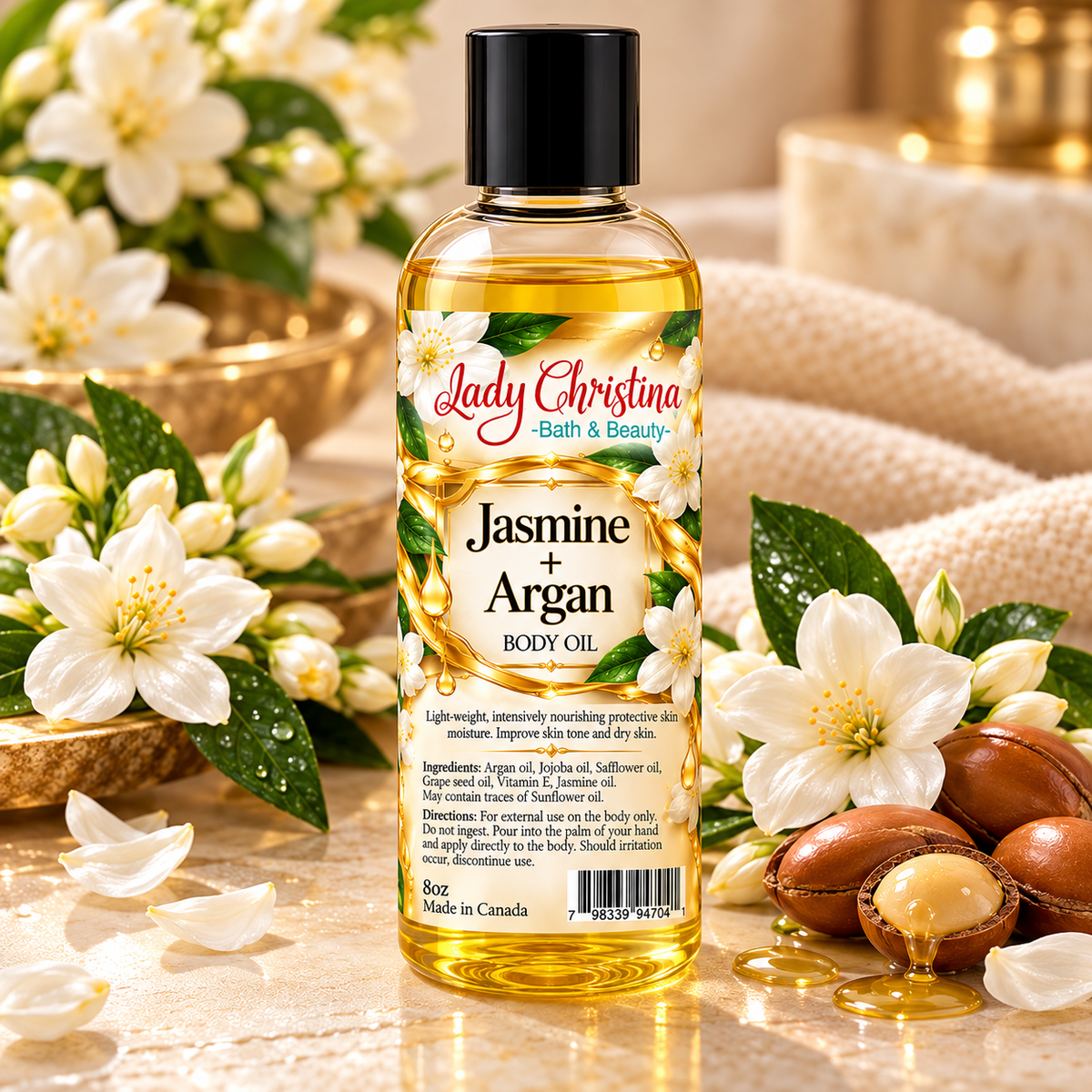 Jasmine & Argan Body Oil