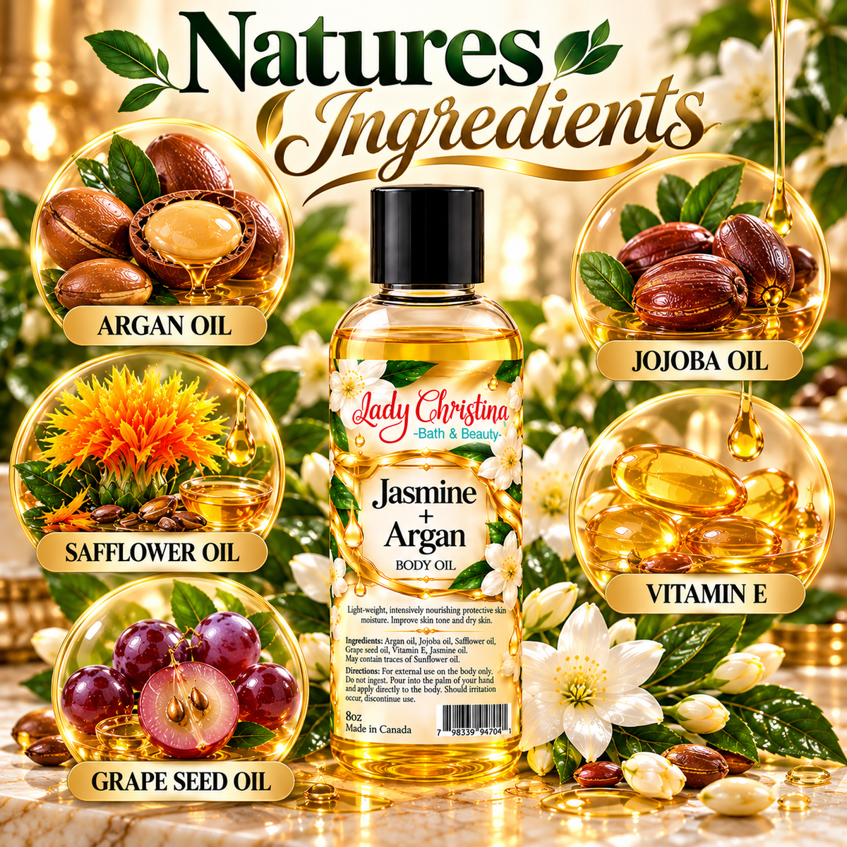 Jasmine & Argan Body Oil