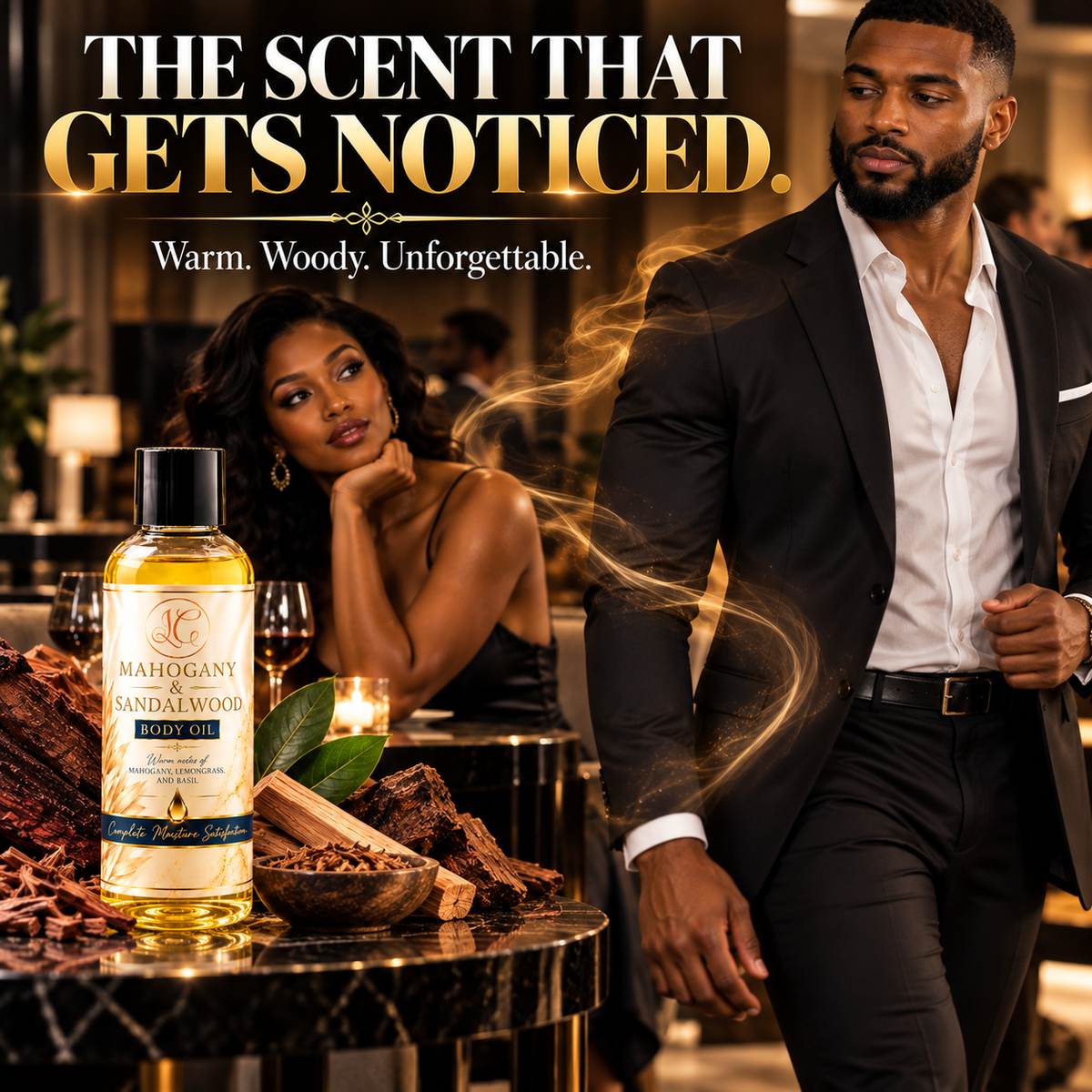 Mahogany & Sandalwood Body Oil - For Him