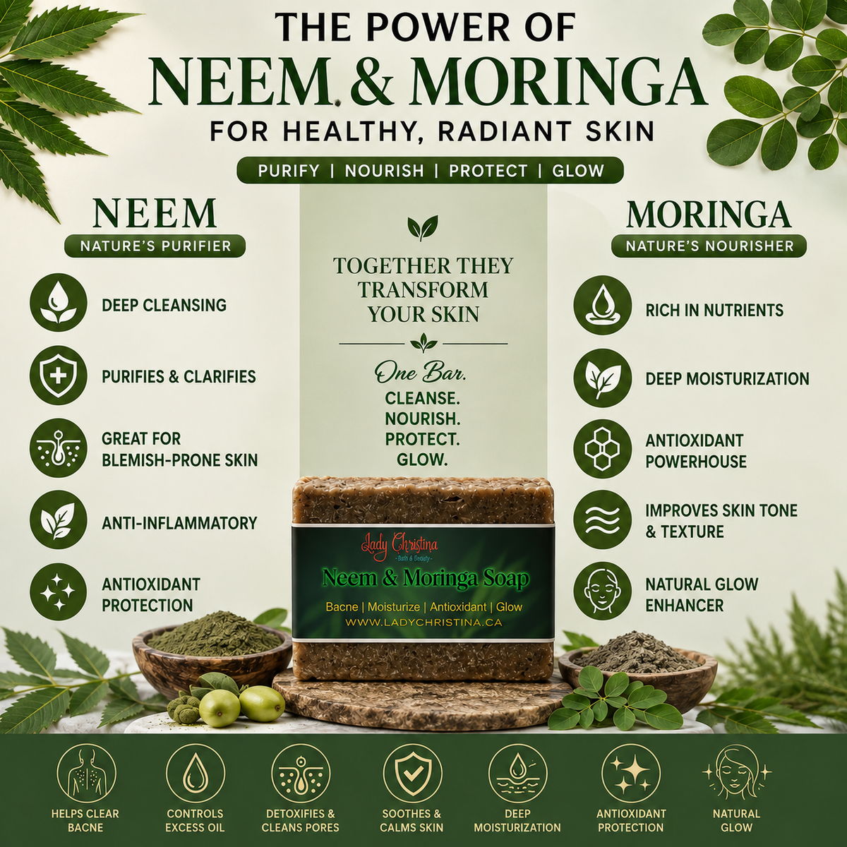 Neem & Moringa Soap Bar - photo 5