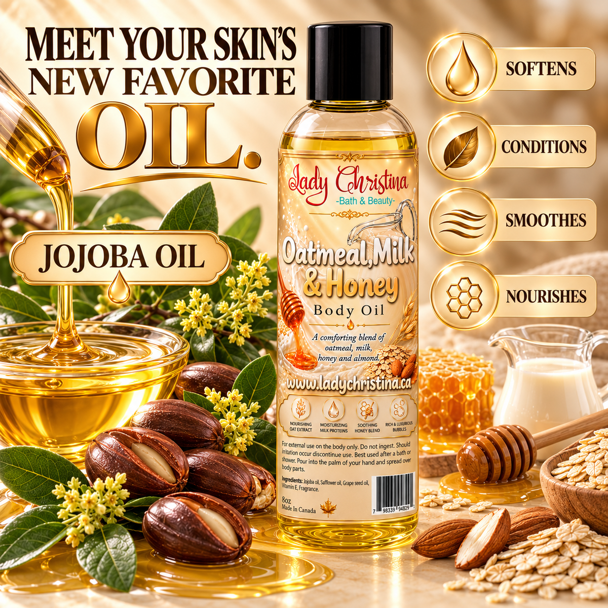 Oatmeal Milk & Honey Body Oil
