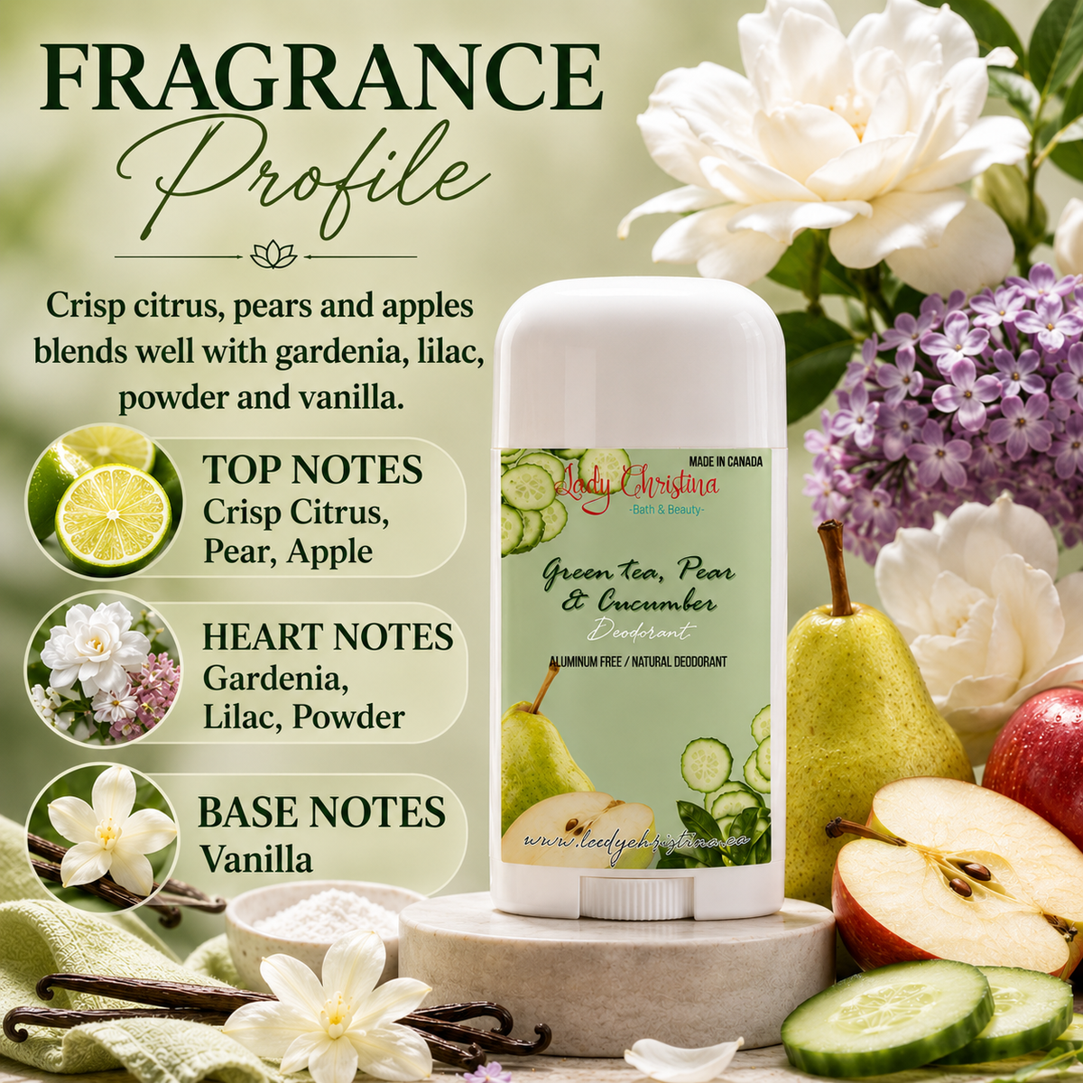 Green Tea, Pear & Cucumber Deodorant - photo 5