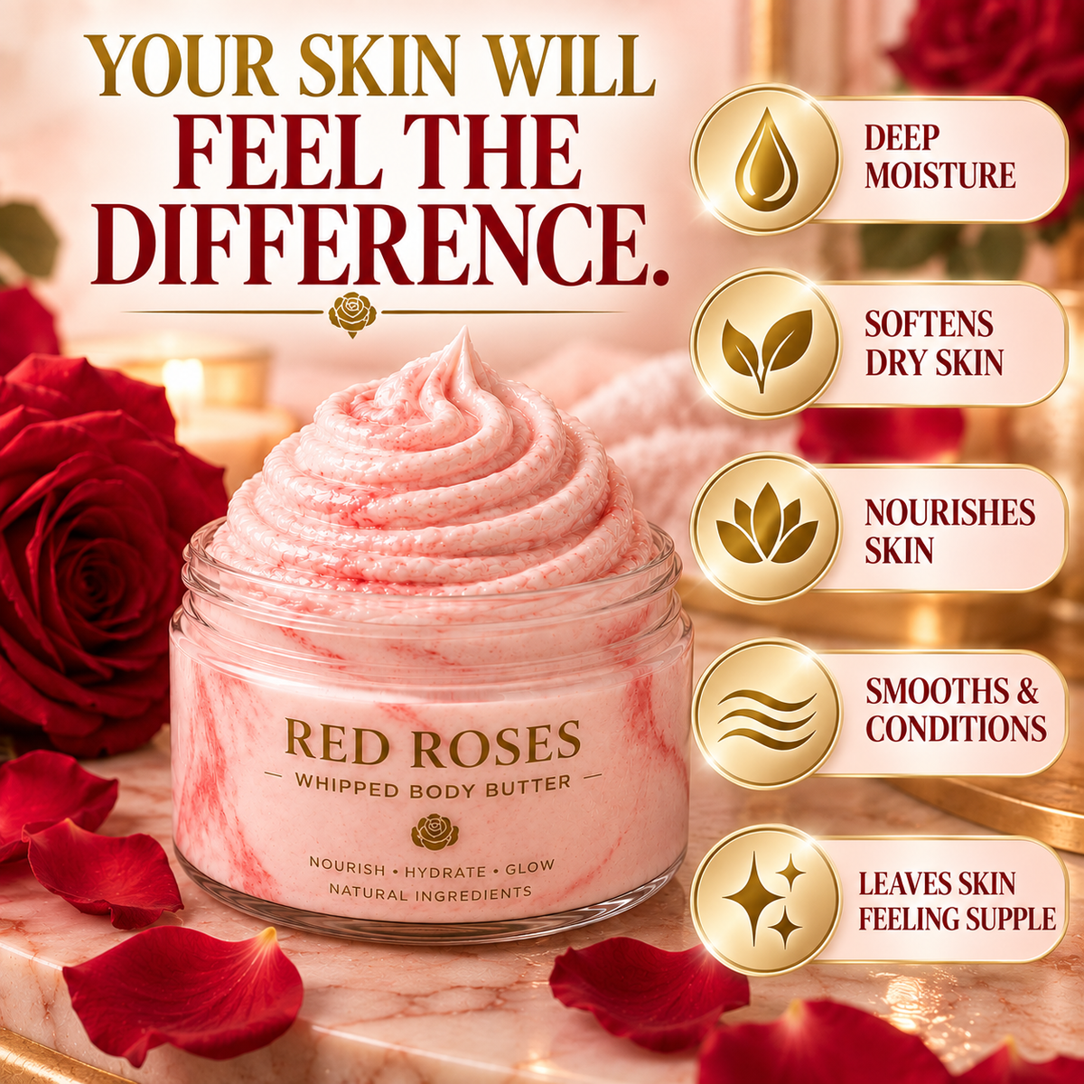 Red Roses Whipped Body Butter