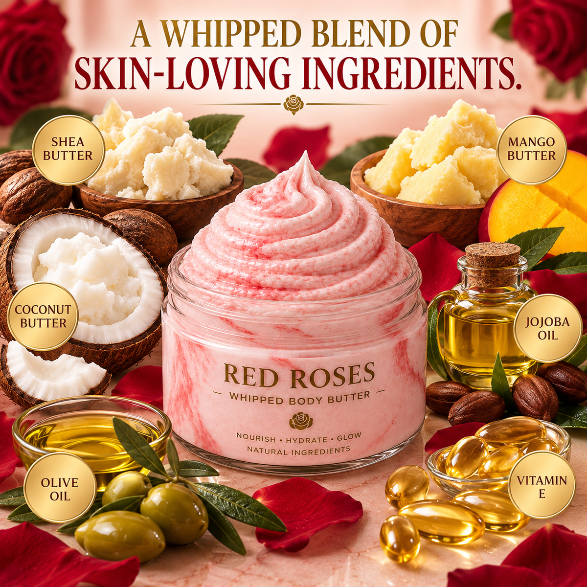 Red Roses Whipped Body Butter