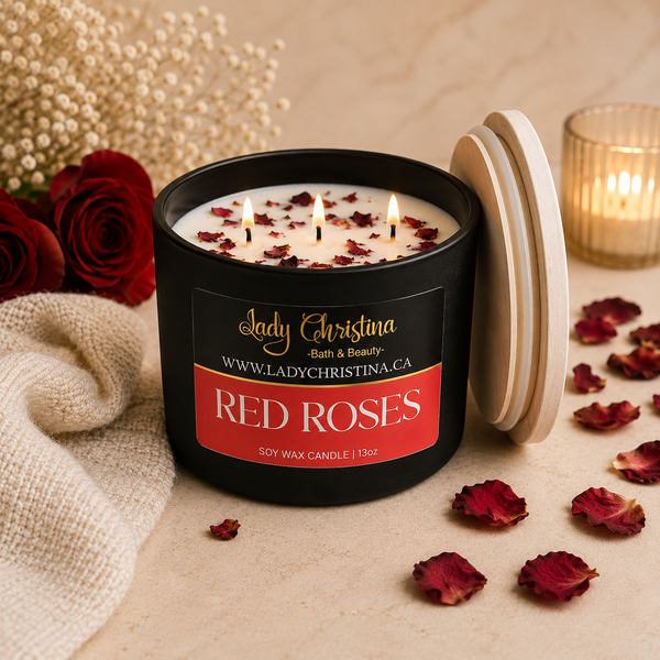 Red Rose Candle