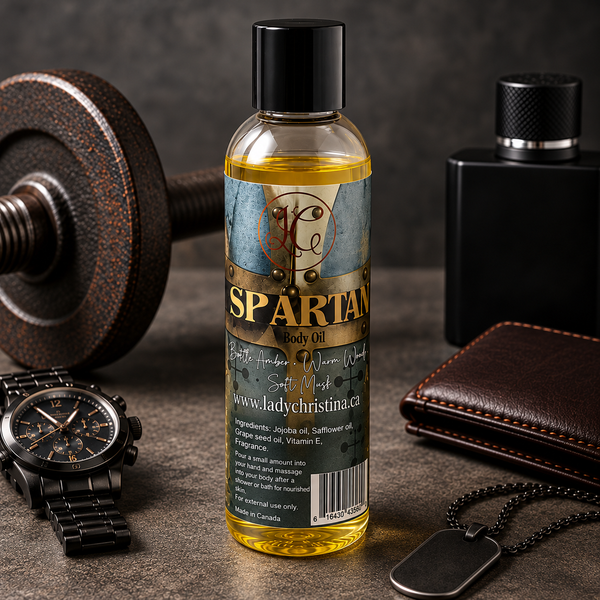 Spartan Body Oil - For Him - Lady Christina Bath & Beauty
