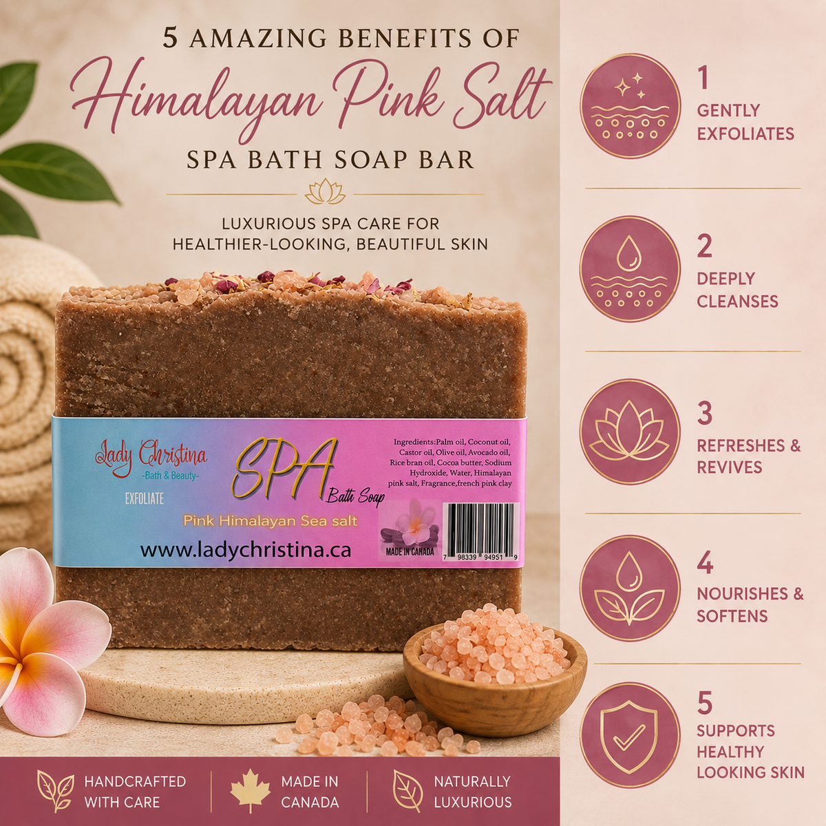 Himalayan Sea Salt Spa Bath Soap - photo 3
