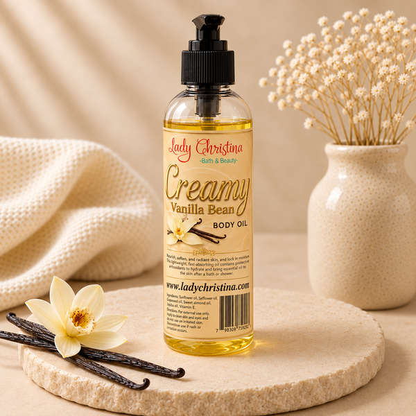 Creamy Vanilla Body Oil - Lady Christina Bath & Beauty