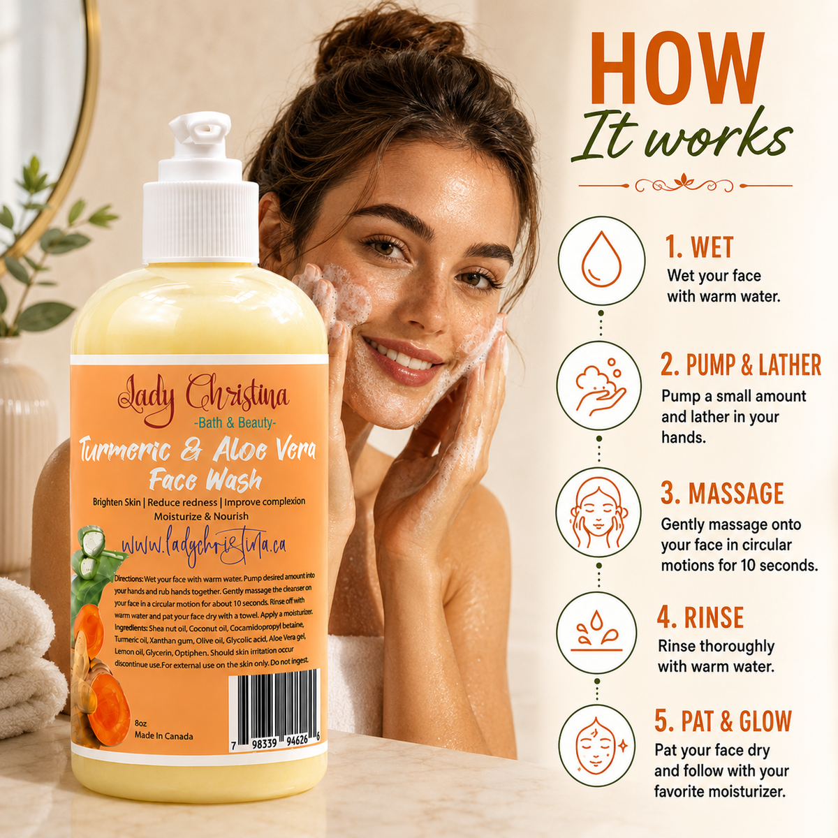 Turmeric and Aloe Vera Face wash - photo 5