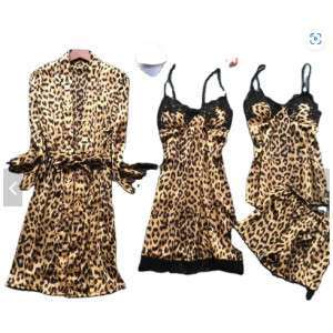 Cheetah Print Silk Robe
